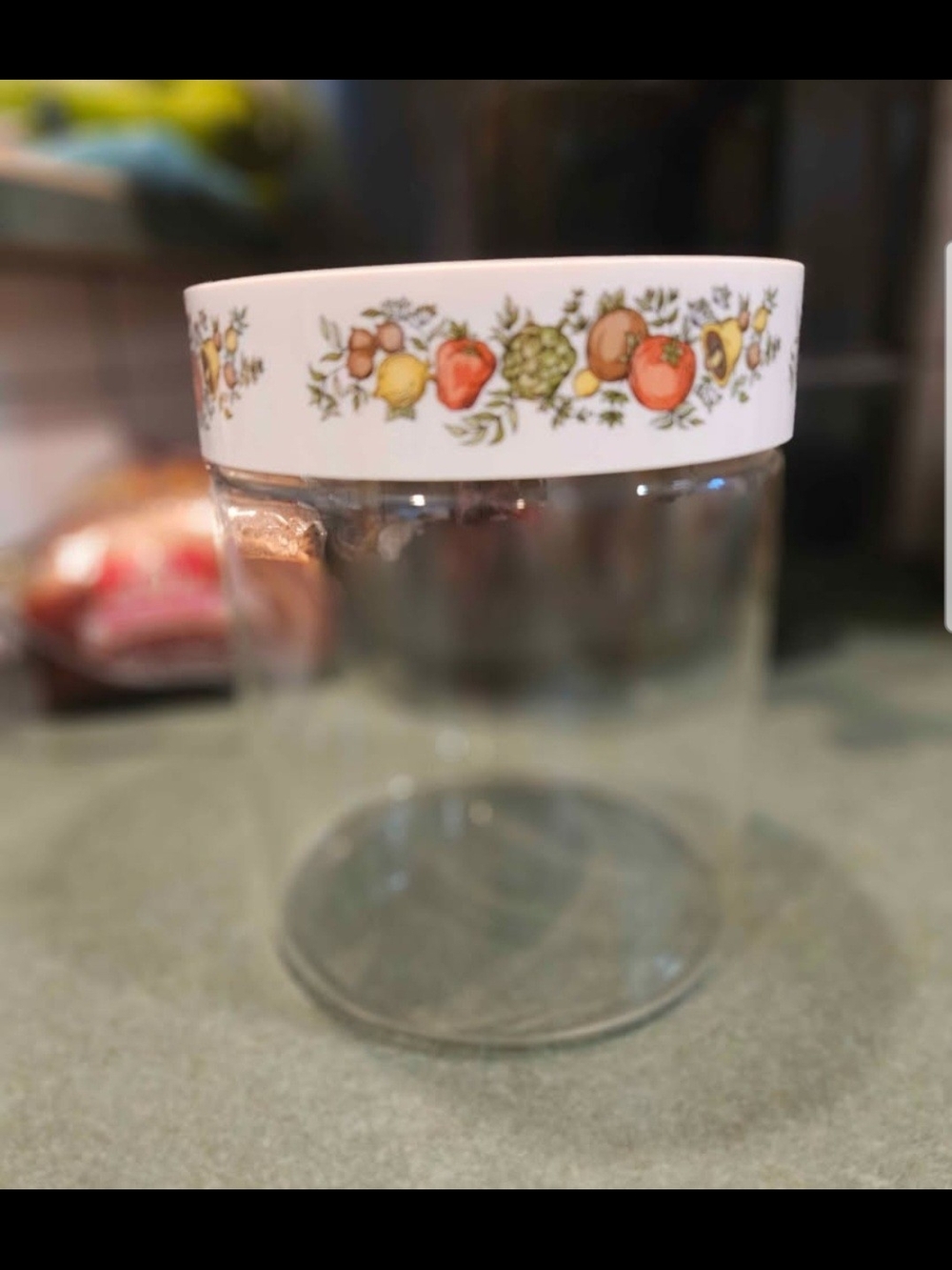 Vintage Pyrex Spice of Life Canister - 1970s Plastic Jar with Lid
